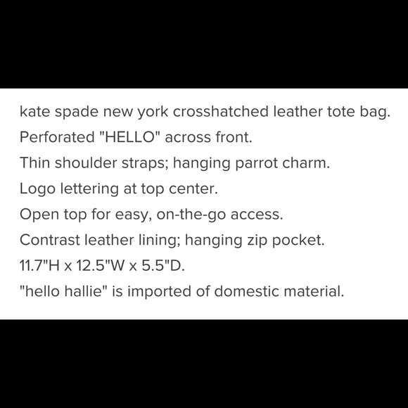 Kate Spade Hello Hallie tote - Picture 4 of 7